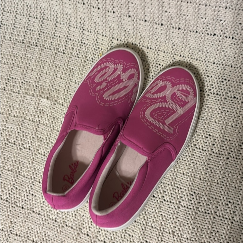 Barbie Fuchsia Kids Slip-On Sneakers